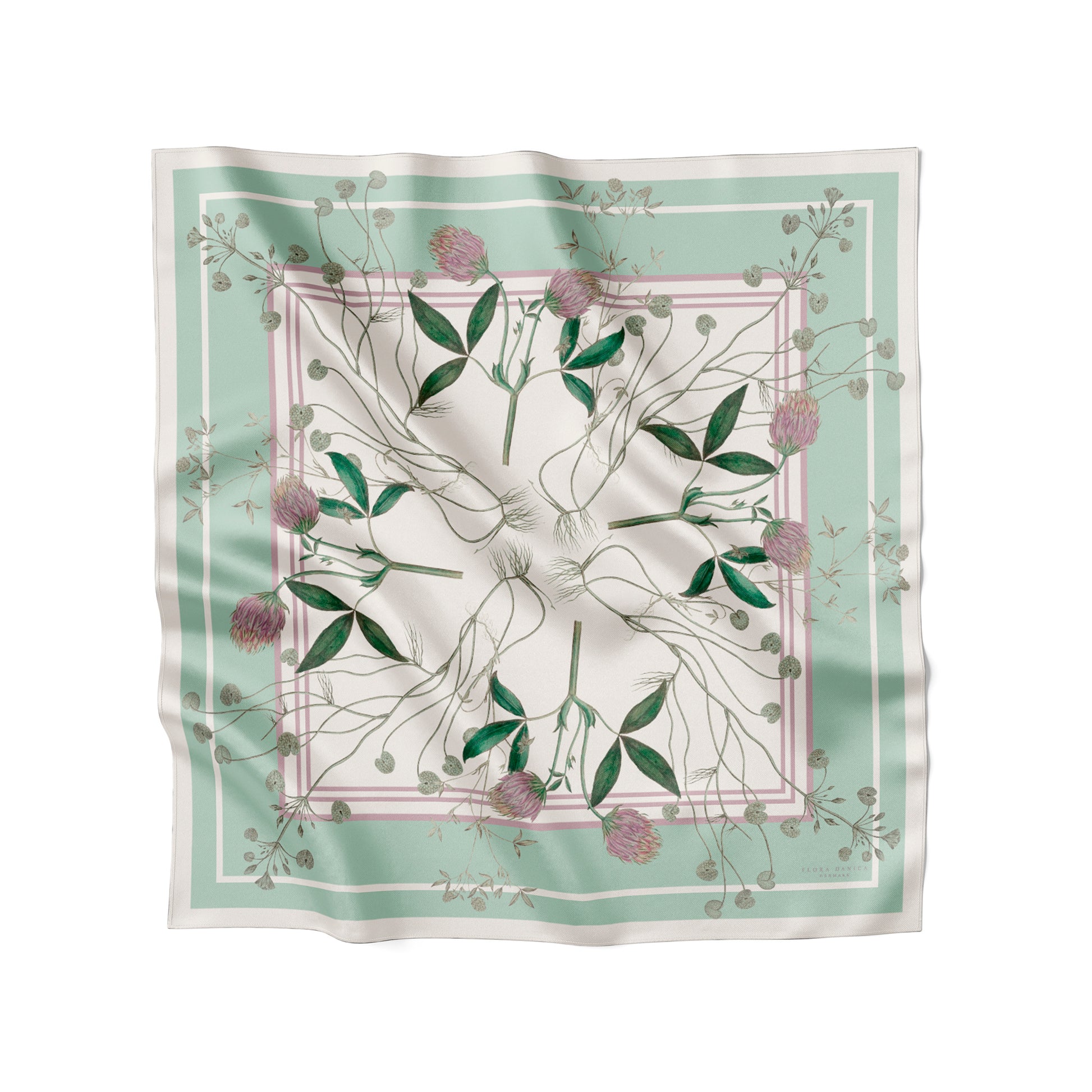 Flora Danica Denmark Celadon brise 70 Silketørklæde Medium Dobbeltsided scarf