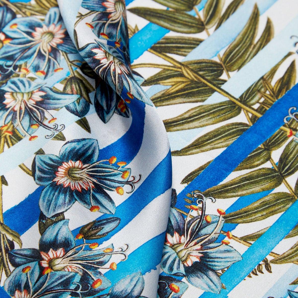 Flora Danica Denmark Royal Blue Striped silketørklæde Small scarf Royal Blue Striped