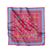 Flora Danica Denmark Scarlet Wildflower 90 silketørklæde Large scarf Scarlet Wildflower Red
