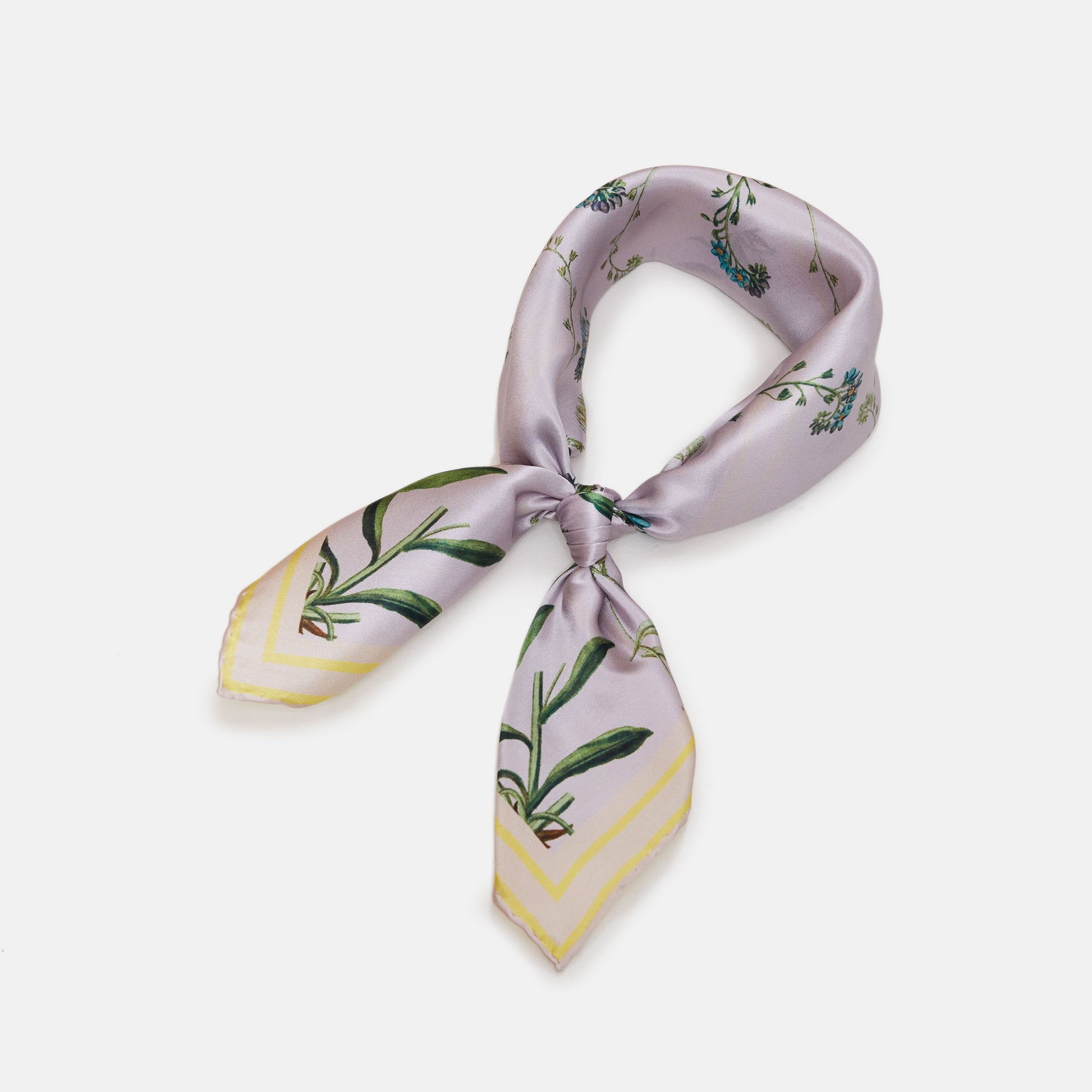 Flora Danica Denmark Summer Garden silketørklæde Small scarf Summer Garden Yellow/purple