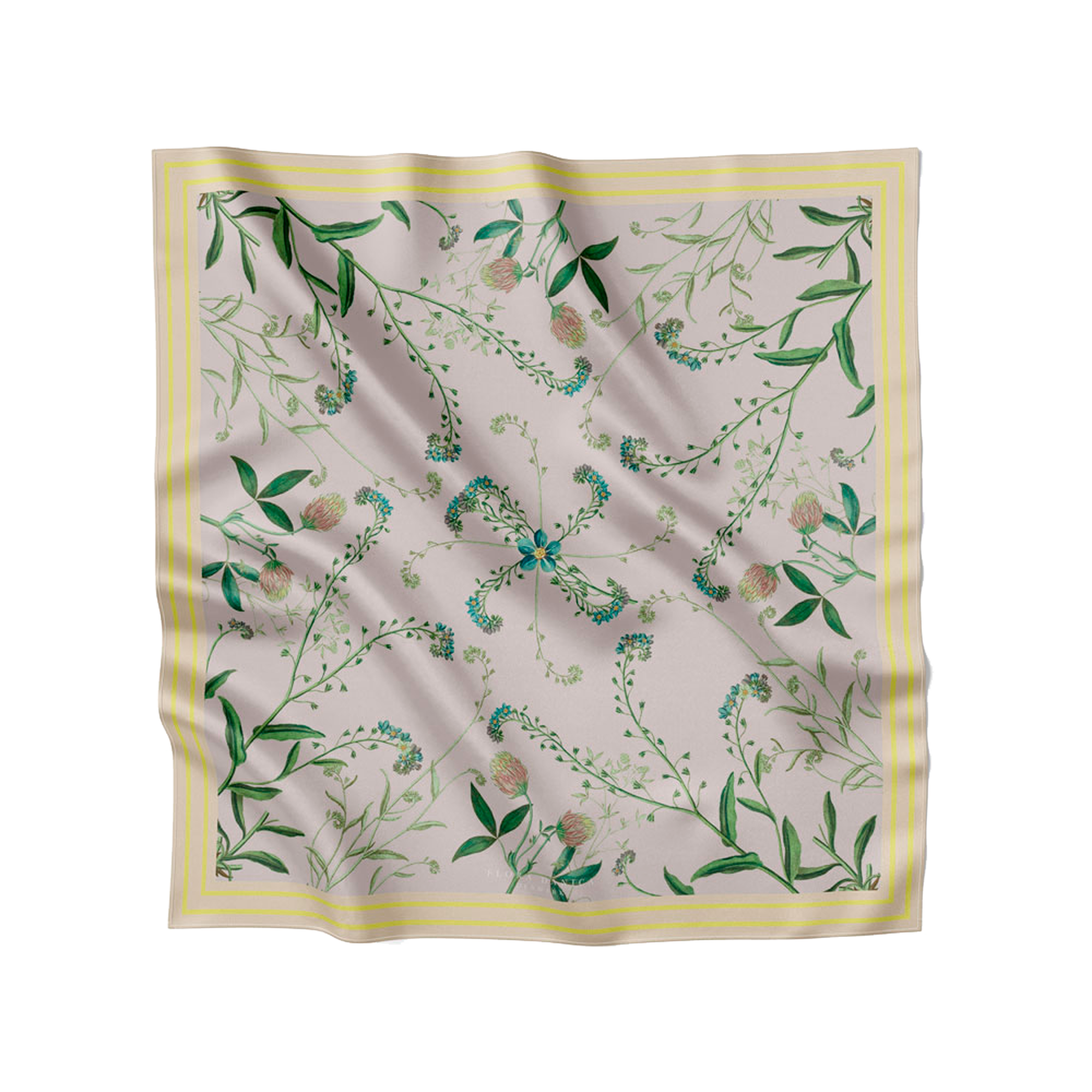 Flora Danica Denmark Summer Garden silketørklæde Small scarf Summer Garden Yellow/purple