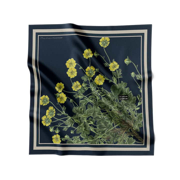 Flora Danica Denmark Blue Potentilla scarf Small scarf