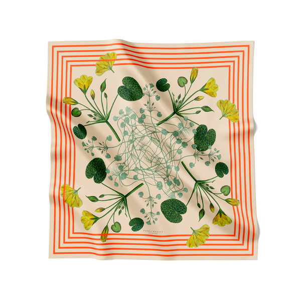 Flora Danica Denmark Candy Striped Blossom silketørklæde Small scarf Candy Striped Blossom