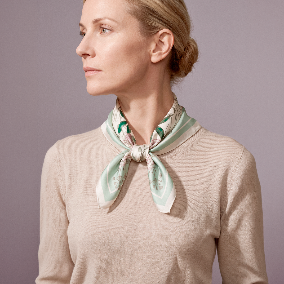 Flora Danica Denmark Celadon brise 53 silketørklæde Small scarf Celadon Brise