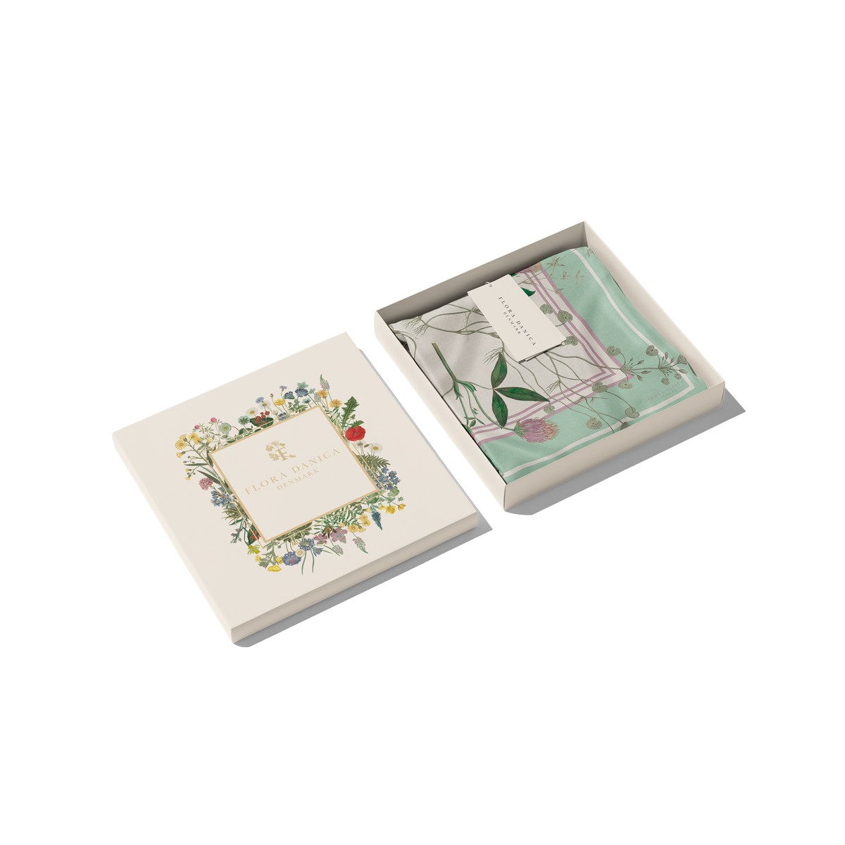Flora Danica Denmark Celadon brise 53 silketørklæde Small scarf Celadon Brise