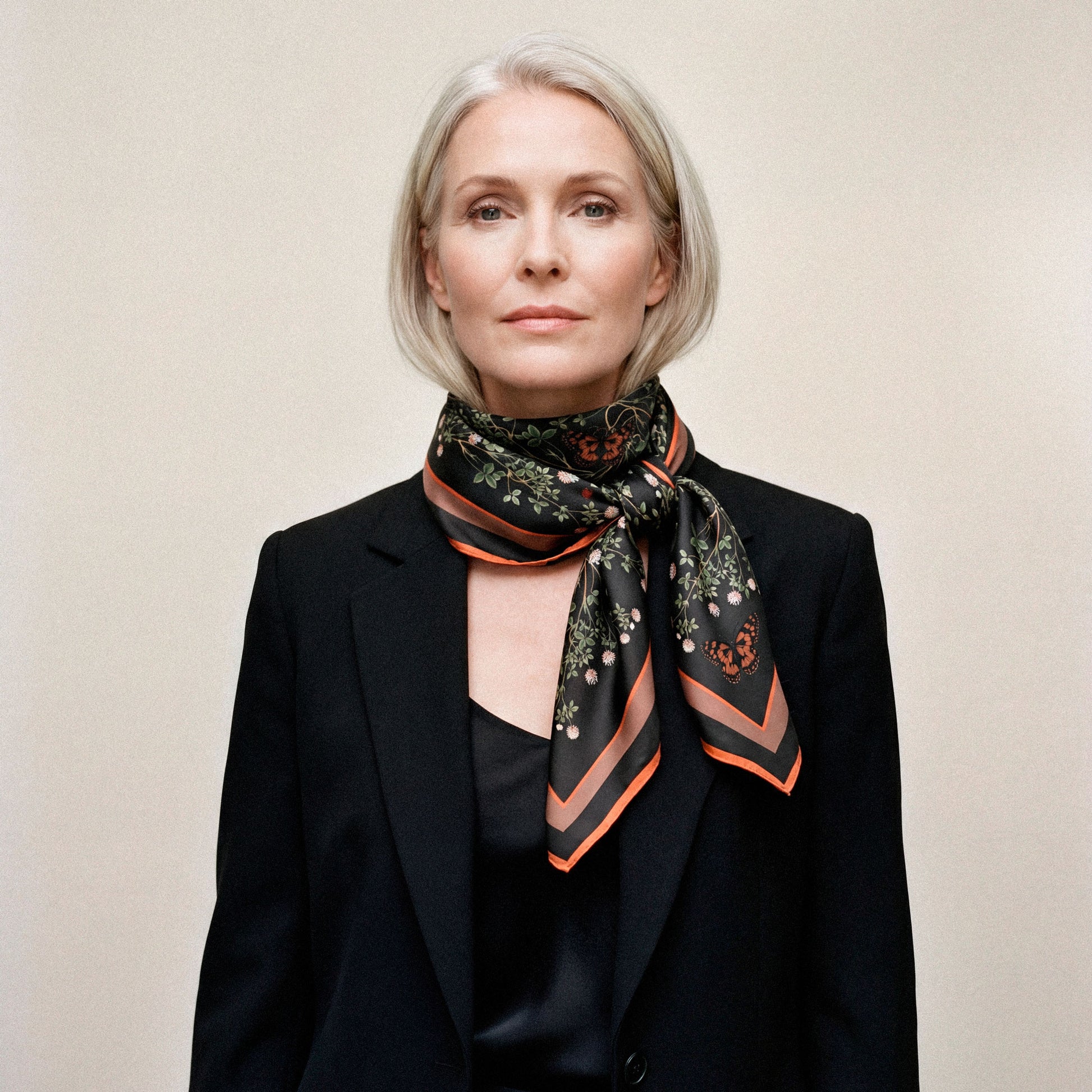 Flora Danica Denmark Cloverfield Whispers silketørklæde Large dobbeltsided scarf Cloverfield Whispers