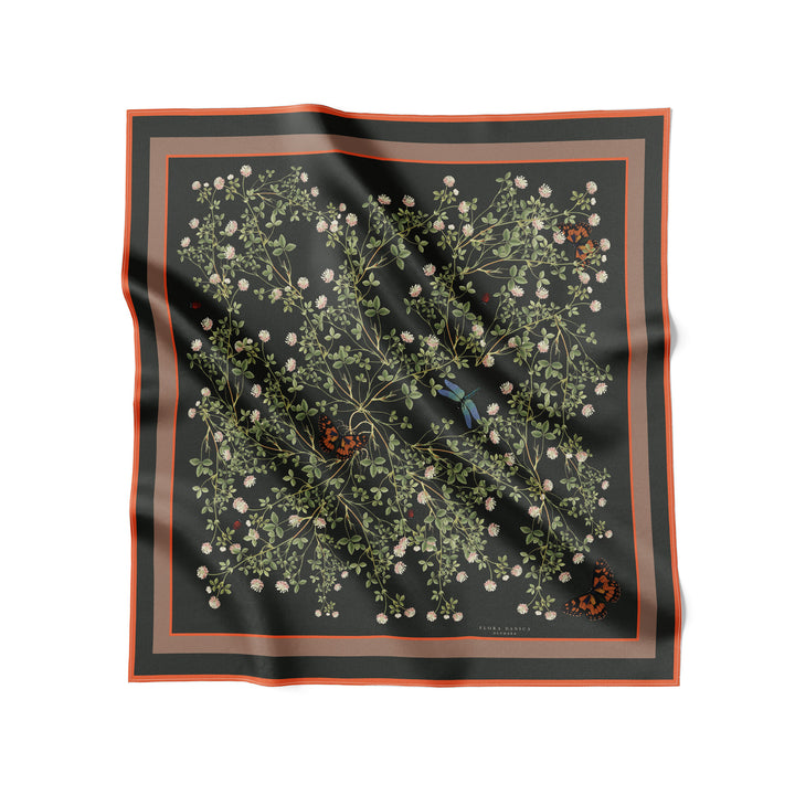 Flora Danica Denmark Cloverfield Whispers silketørklæde Large dobbeltsided scarf