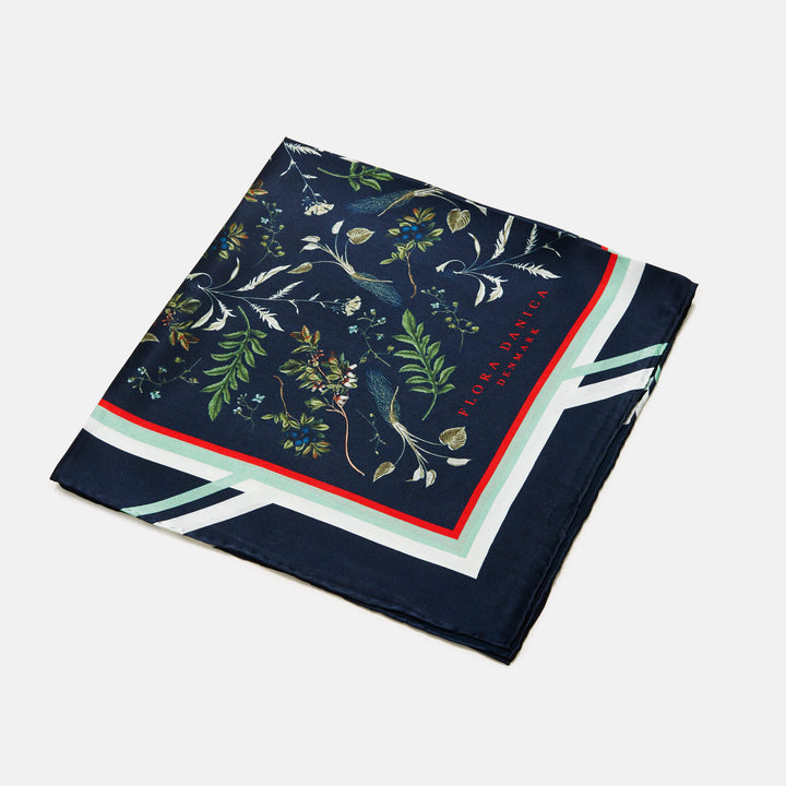 Flora Danica Denmark Flora Winter Garden scarf Small scarf Flora Winter Garden Navy blue