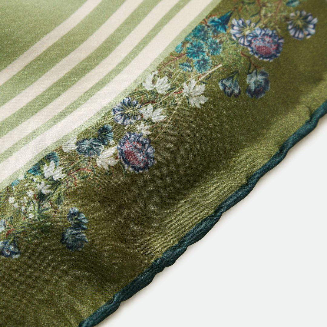 Flowering Green F Silketørklæde