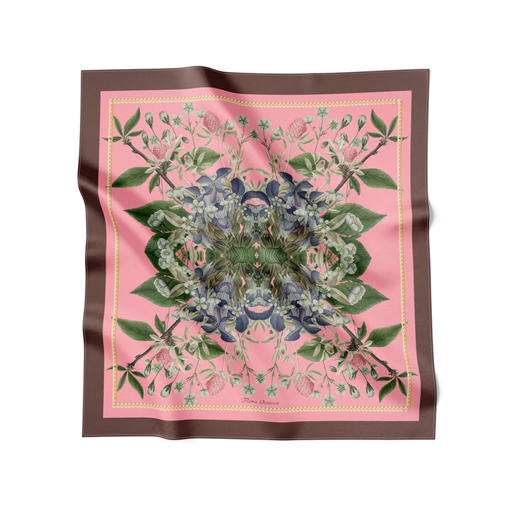 Flora Danica Denmark Pink Flower silketørklæde Small scarf Pink Flower