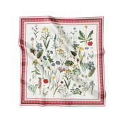 Flora Danica Denmark Raspberry Flower Field 53 scarf Small scarf Raspberry red