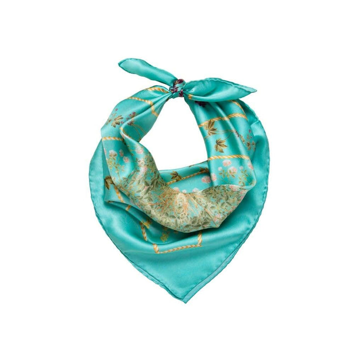 Flora Danica Denmark Turquoise Flower Feeling silketørklæde Small scarf Turquoise Flower Feeling