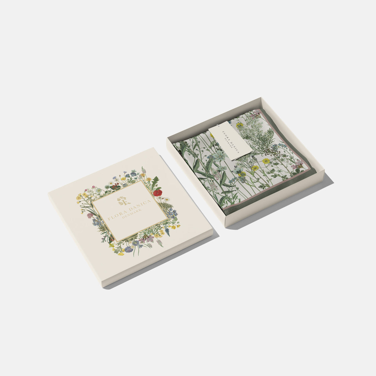 Flora Danica Denmark Wild Bloom 53 silketørklæde Small scarf Wild-Bloom Green
