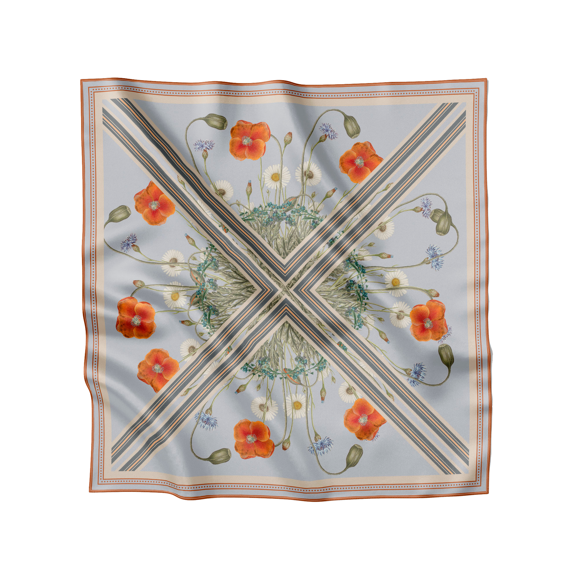 Flora Danica Denmark Wildframe 53 scarf Small scarf Blue Mist