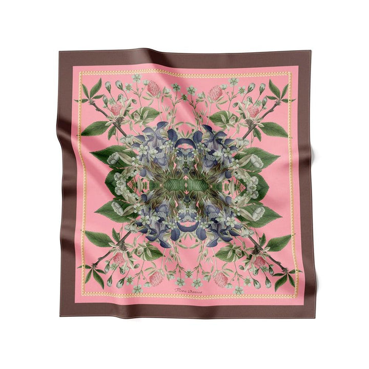 Pink Flower silketørklæde - FLORA DANICA DENMARK